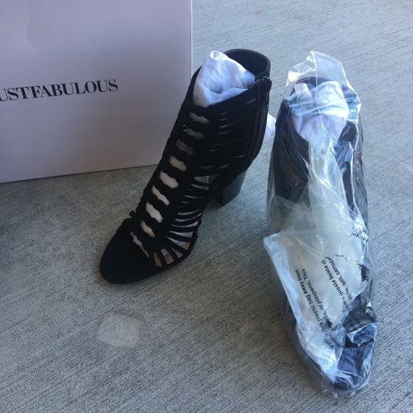 Black Heel Sandals - JustFab NWT - Picture 6 of 6